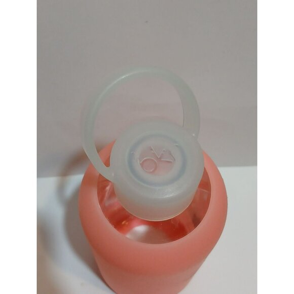 BKR Glass Water Bottle 16 oz W/ Hot Pink Silicone Sleeve Cover - Picture 2 of 11